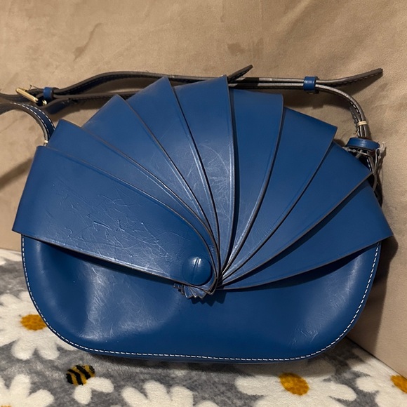 BOLDRINI SELLERIA Chic Blue mare Women's Leather Crossbody Bag - Picture 7 of 9